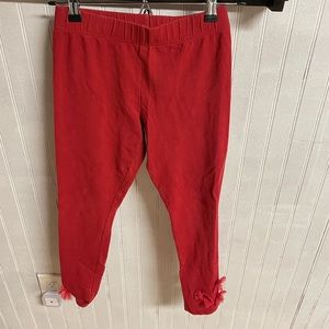 Girls Lands End red leggings size 10-12/medium
